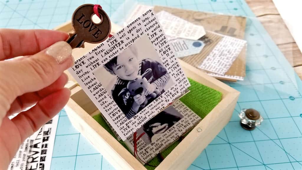 how to make a diy memory box with pull out photos pull