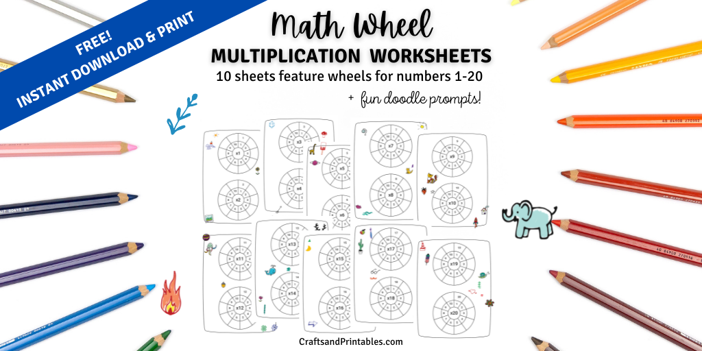 Free Multiplication Wheel Worksheets