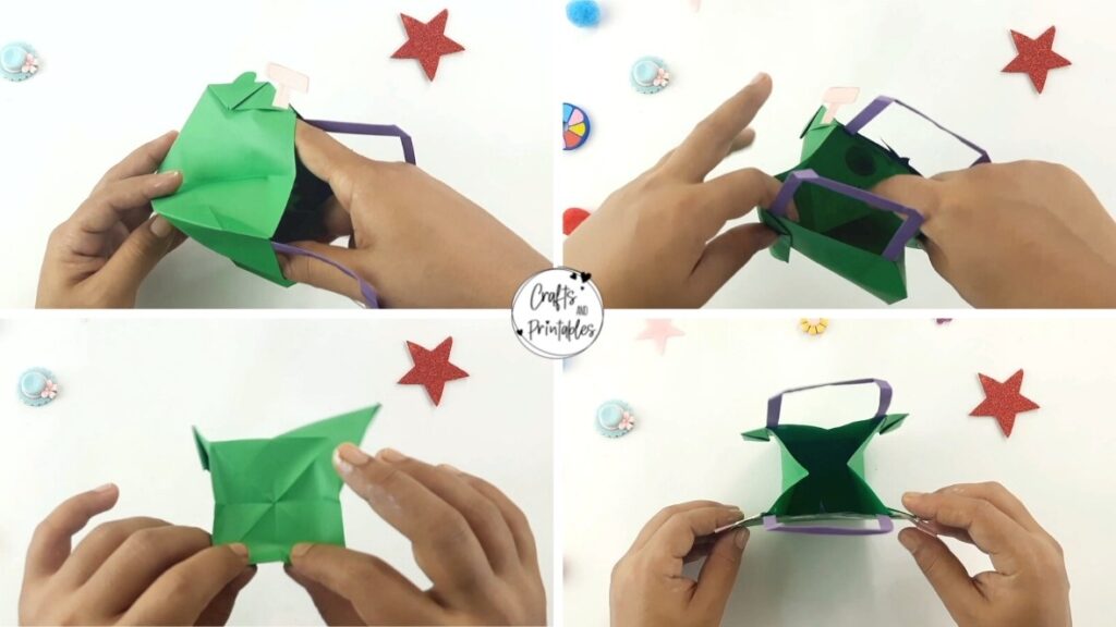 Easy-Halloween-Origami-Bag-Frankenstein-7 Easy Halloween Origami Bag Frankenstein (7)