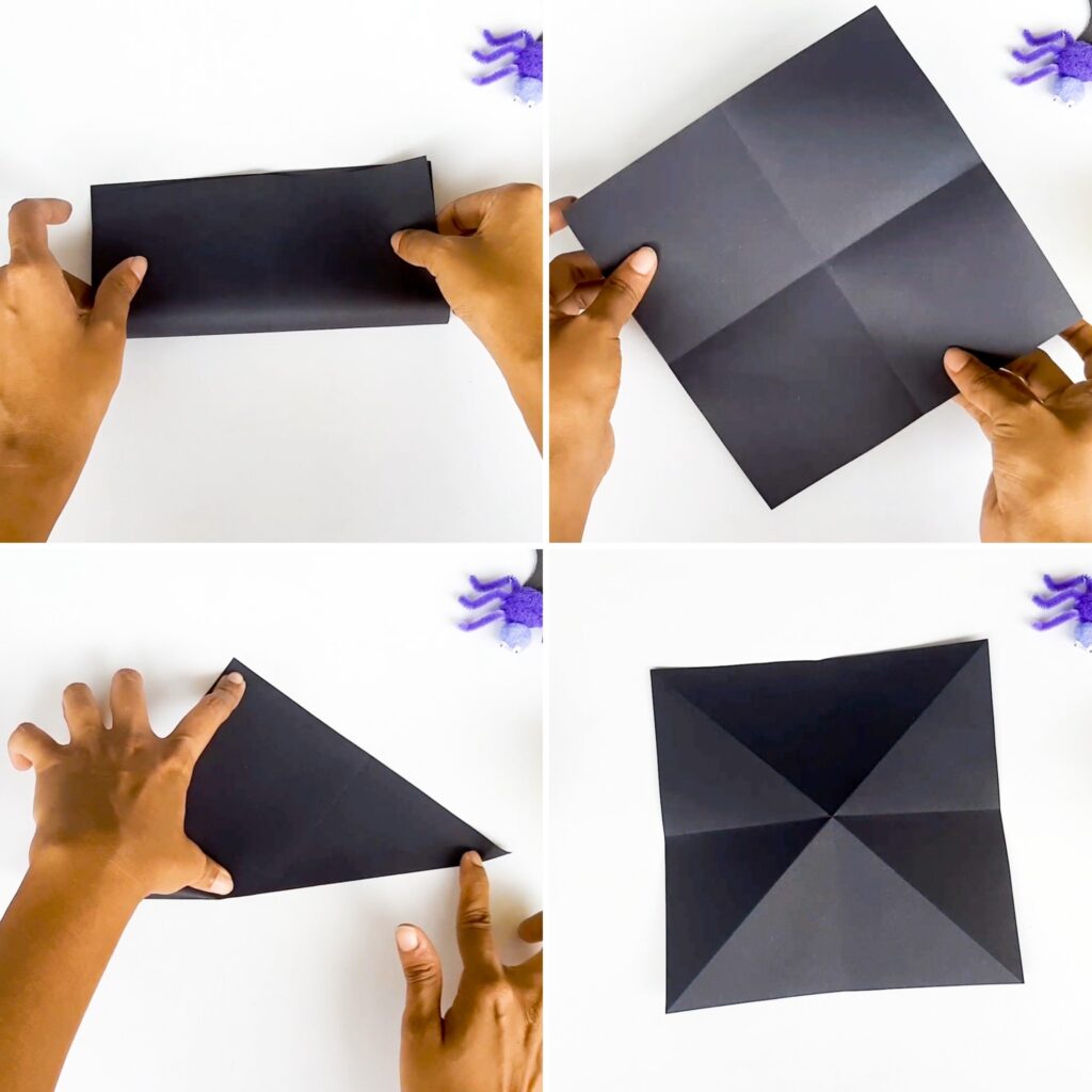 Halloween-Treat-Bag-Cat-In-Process-2 Easy Halloween Origami Treat Bag Cat