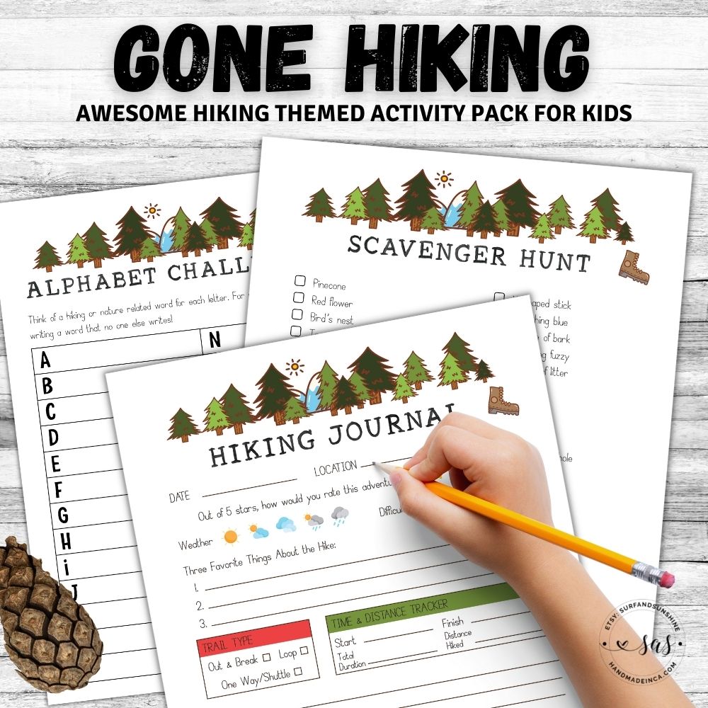 Printable hiking journal for kids blog image