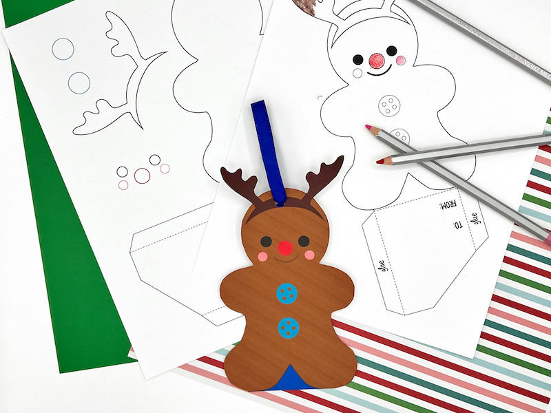 Gingerbread DIY Gift Card Holder Template