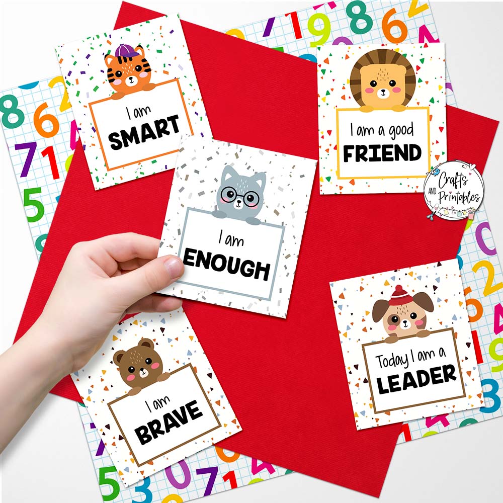 Free printable Postitive Affirmations for students