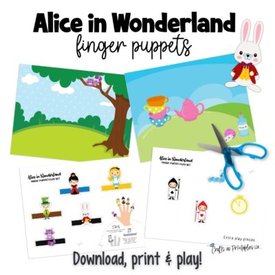 Alice in Wonderland Finger Puppets Main -