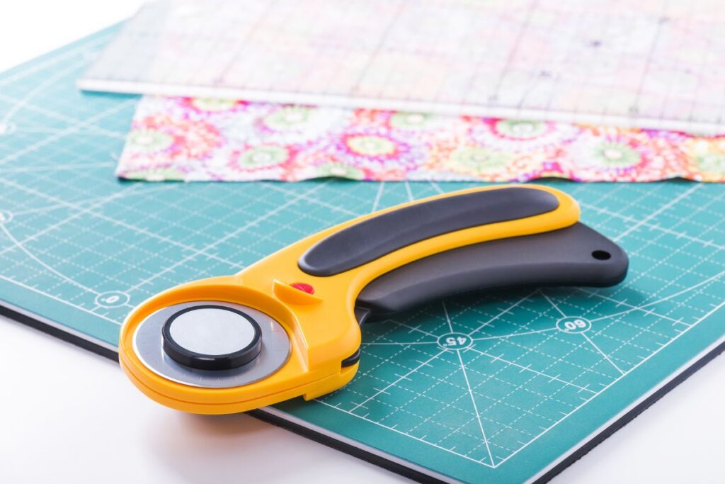 rotary cutter and mat -